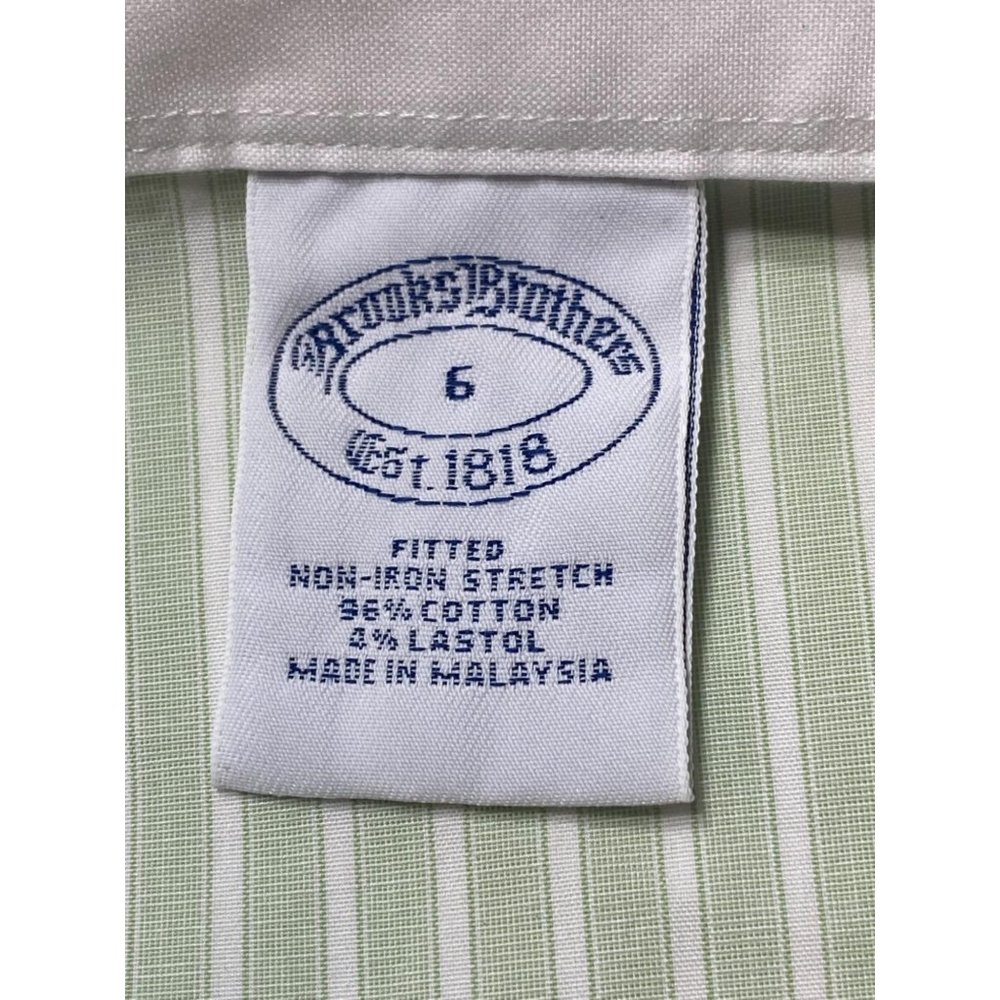 Brooks Brothers Button Down Pinstriped Professional Blouse With White Cuffs Sz 6 - Picture 2 of 7